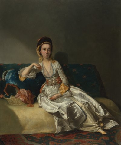 Nancy Parsons con vestido turco de George Willison